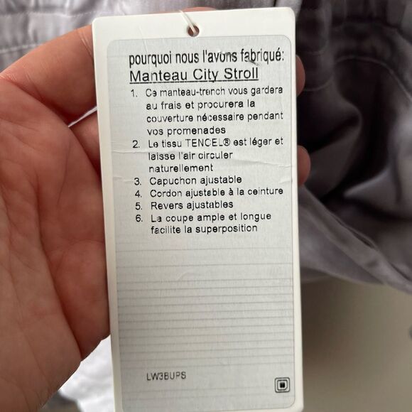 LULULEMON City Stroll Jacket Silverscreen Pastel Colour Womens 4 - Picture 7 of 9